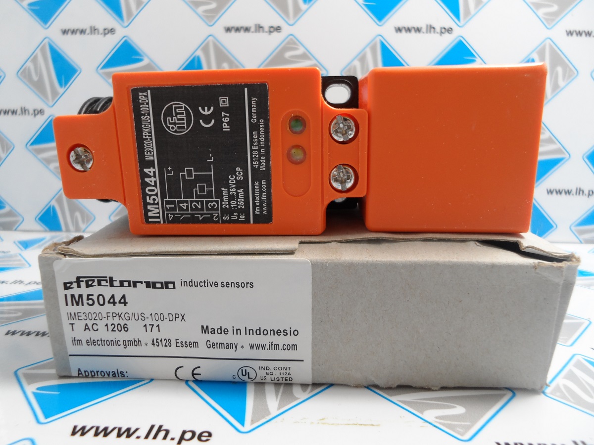 IM5044 IME3020-FPKG/US-100-DPX    Sensor 20mm Non-flush Connector Rectangular